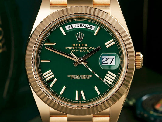 RC by Rolex Day-Date Men's Watch – 40mm Gold with Green Dial