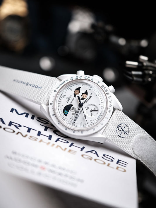 Omega Mission to Earthphase Moonshine Gold Luxury Men's Watch
