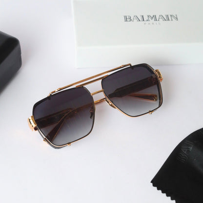 Balmain 155 Gold Black Shaded Luxury Unisex Sunglasses
