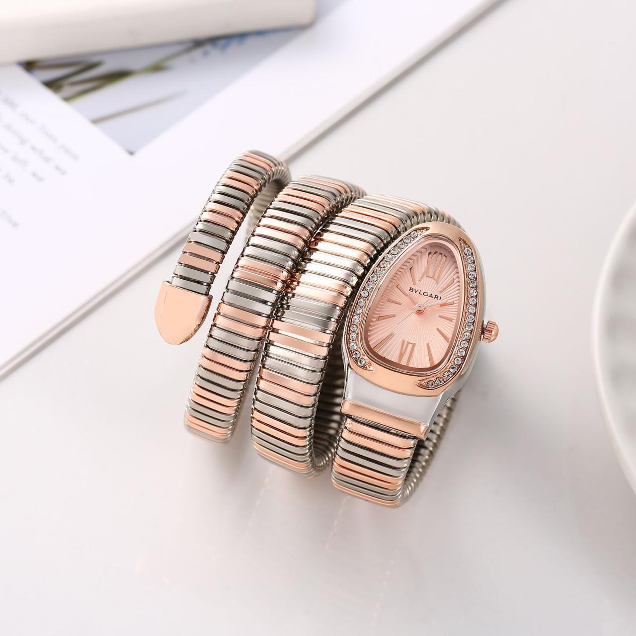Bvlgari Serpenti Snake Two-Tone Copper Luxury Women's Watch