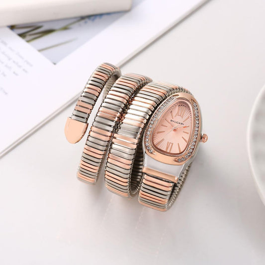 Bvlgari Serpenti Snake Two-Tone Copper Luxury Women's Watch