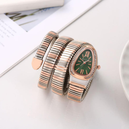 Bvlgari Serpenti Snake Two-Tone Copper Luxury Women's Watch
