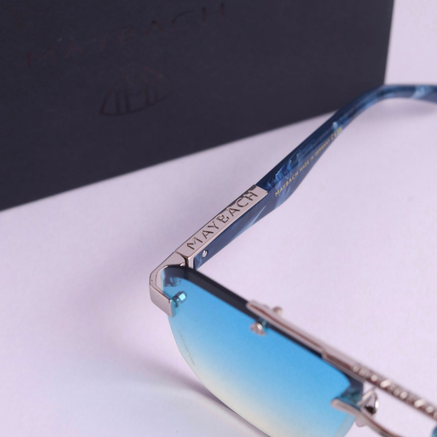Maybach Z084 Silver Blue Luxury Unisex Sunglasses