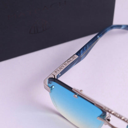 Maybach Z084 Silver Blue Luxury Unisex Sunglasses