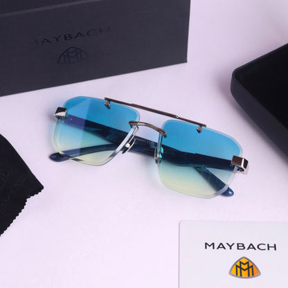 Maybach Z084 Silver Blue Luxury Unisex Sunglasses