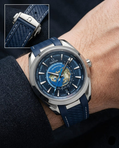 Omega Seamaster Aqua Terra 150M Quartz World Map Luxury Men's Watch