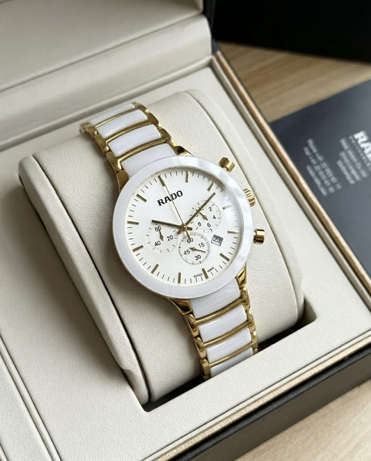 Rado Centrix Chronograph White & Copper Luxury Women's Watch