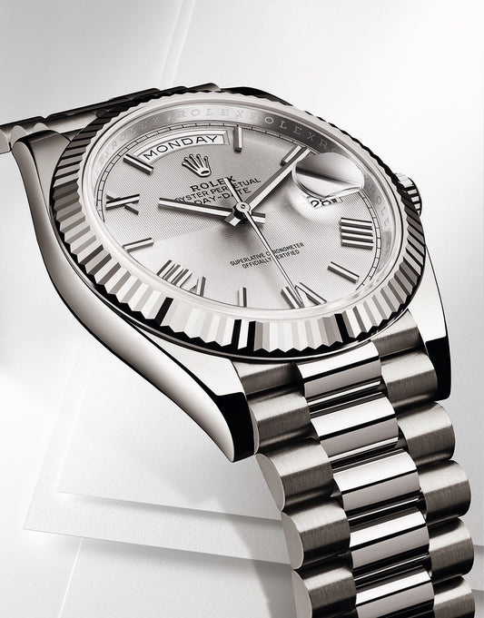 RC by Rolex Day-Date 41mm | Stainless Steel | White Dial | Japanese Master Quality
