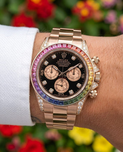 Rolex Oyster Perpetual Rainbow 40 – Premium 3-Color Quartz Watch for Men