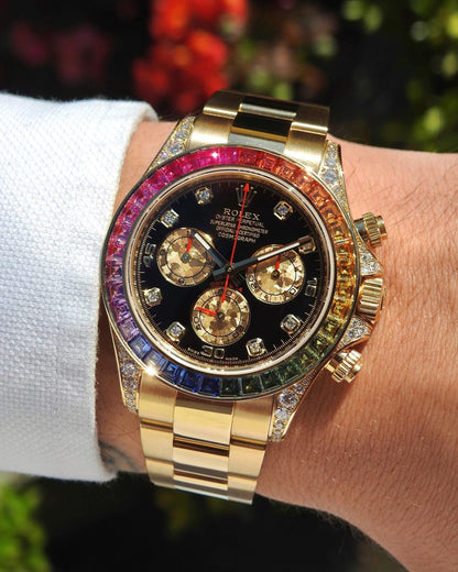 Rolex Oyster Perpetual Rainbow 40 – Premium 3-Color Quartz Watch for Men