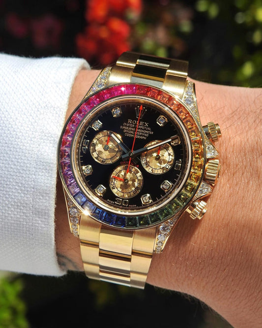 Rolex Oyster Perpetual Rainbow 40 – Premium 3-Color Quartz Watch for Men